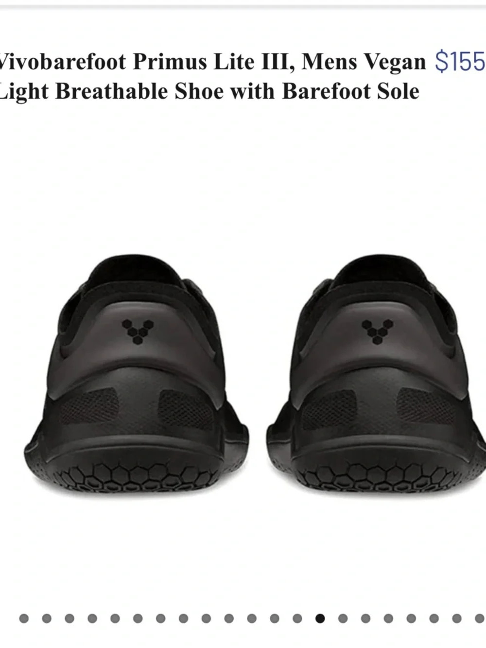 Men’s Vivo Barefoot Primus Lite III in Black Size 9 - Picture 5 of 11